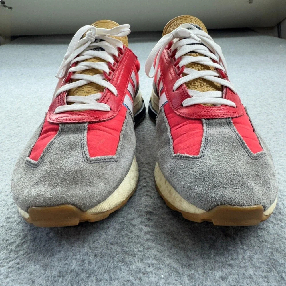 Adidas Retropy E5 Men's 11 Red Gray GY4487 Suede Sneakers Retro‎ Gum Sole Boost